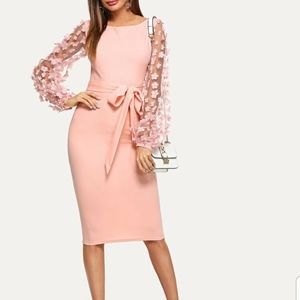 3D Flower Applique Dress